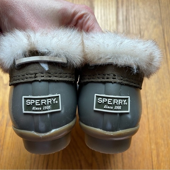 NEW Sperry Womens Saltwater 1 Eye Cozy Faux Fur Duck Boot STS85697 Sz 6.5 NWT - Picture 4 of 5